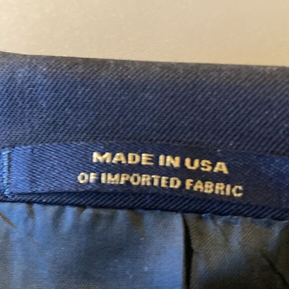 Hart Schaffner Marx 1887 Navy Blue Wool 2 Button Blazer Jacket. Size 41R. - Picture 10 of 10